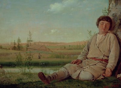 Sleeping Shepherd Boy by Aleksei Gavrilovich Venetsianov
